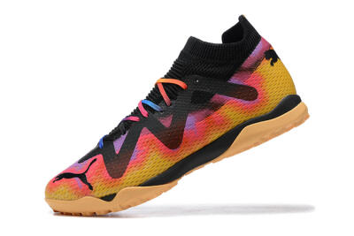 Puma Ultra Ultimate TF Artificial Turf Soccer Shoes - Black/Yellow/Pink/Purple