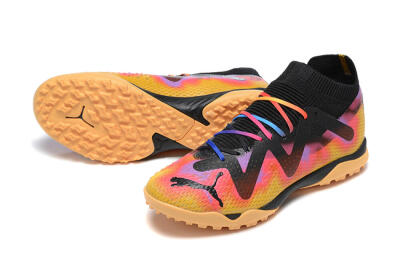 Puma Ultra Ultimate TF Artificial Turf Soccer Shoes - Black/Yellow/Pink/Purple