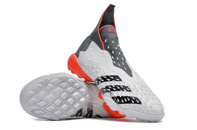 Adidas Predator Freak+ TF Artificial Turf Soccer Shoes - White/Grey/Red