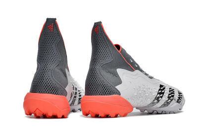 Adidas Predator Freak+ TF Artificial Turf Soccer Shoes - White/Grey/Red