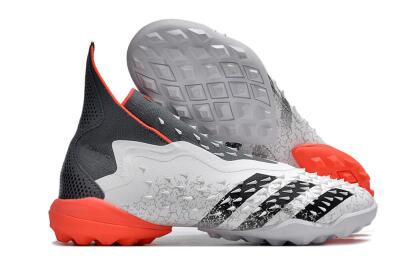 Adidas Predator Freak+ TF Artificial Turf Soccer Shoes - White/Grey/Red