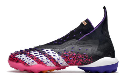 Adidas Predator Freak+ TF Artificial Turf Soccer Shoes - Black/Purple/Pink