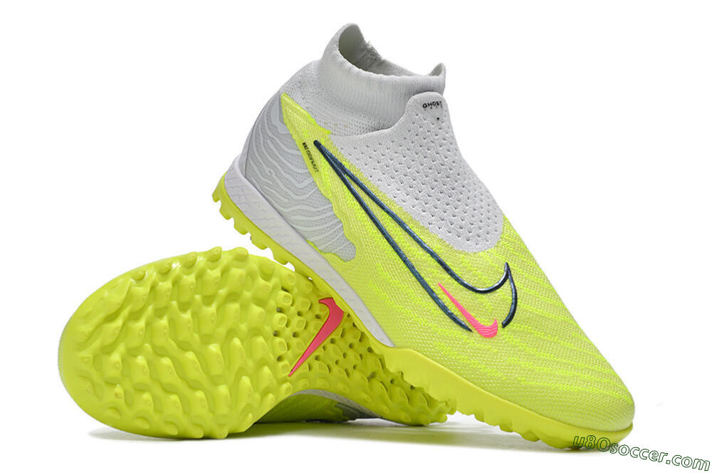 Nike Phantom GX Elite DF Link TF Artificial Turf Soccer Shoes - Green/Black/White 3