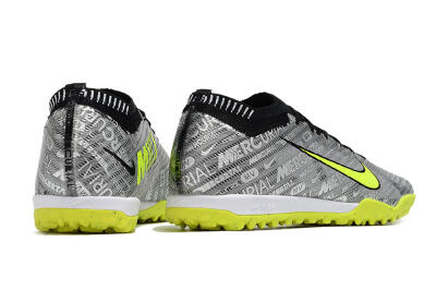 Nike Air Zoom Mercurial Vapor 15 Elite TF Artificial Turf Soccer Shoes - Silver/Green/Black