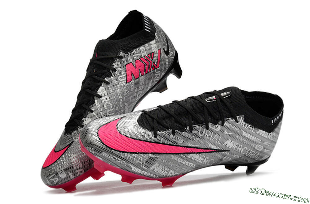Nike Air Zoom Mercurial Vapor 15 Elite FG Firm Ground Soccer Cleats - Silver/Pink/Black 5