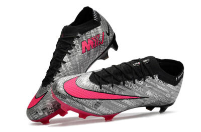 Nike Air Zoom Mercurial Vapor 15 Elite FG Firm Ground Soccer Cleats - Silver/Pink/Black