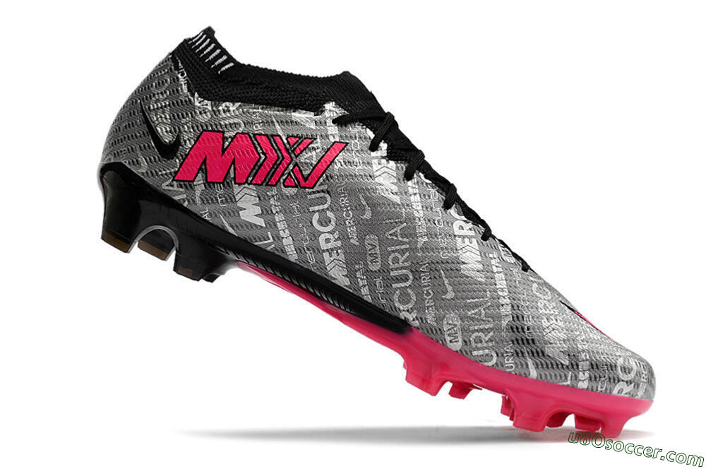 Nike Air Zoom Mercurial Vapor 15 Elite FG Firm Ground Soccer Cleats - Silver/Pink/Black 6