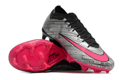 Nike Air Zoom Mercurial Vapor 15 Elite FG Firm Ground Soccer Cleats - Silver/Pink/Black