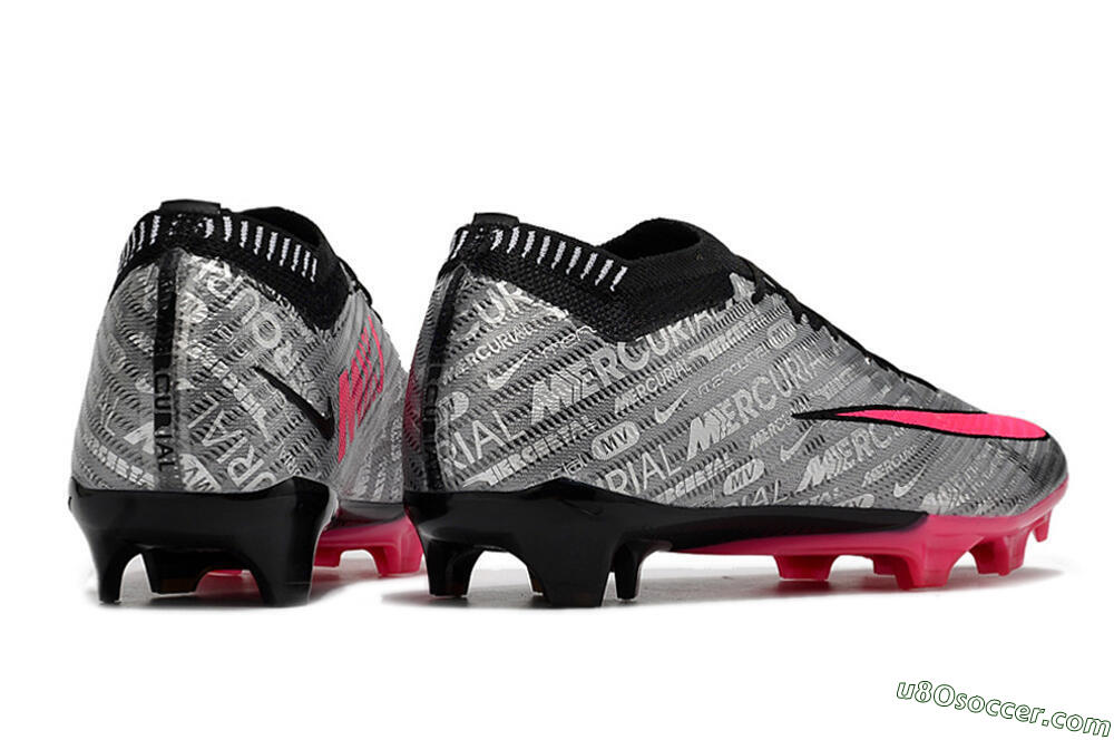 Nike Air Zoom Mercurial Vapor 15 Elite FG Firm Ground Soccer Cleats - Silver/Pink/Black 8