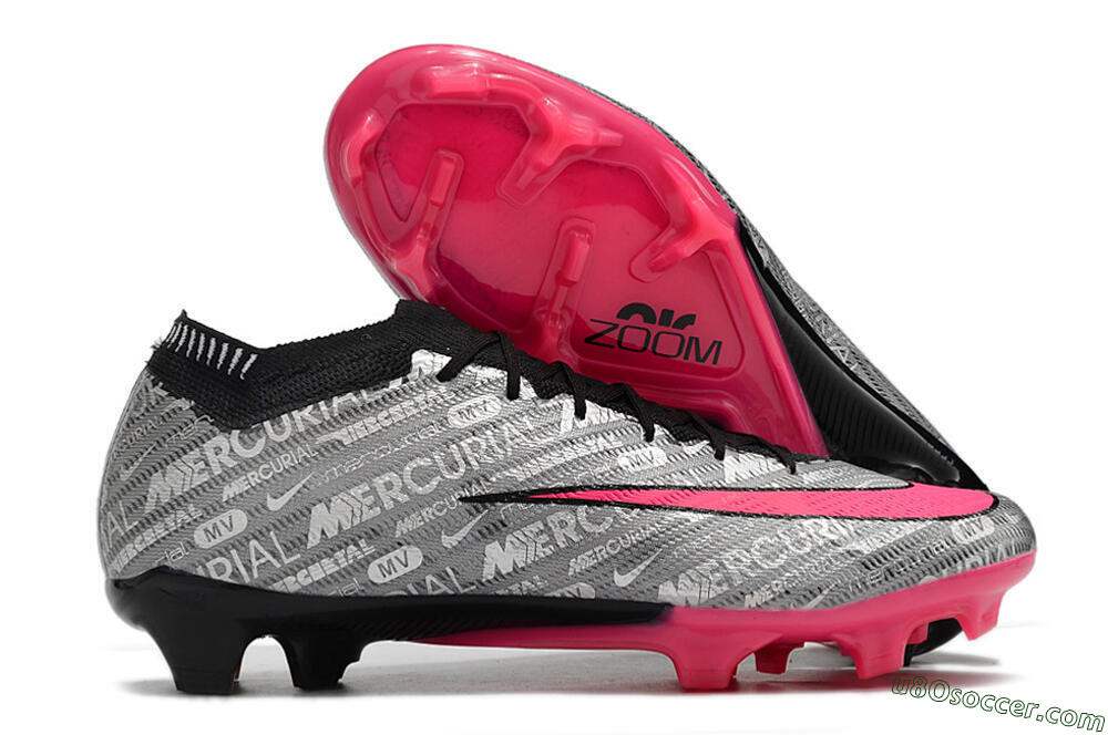 Nike Air Zoom Mercurial Vapor 15 Elite FG Firm Ground Soccer Cleats - Silver/Pink/Black 1