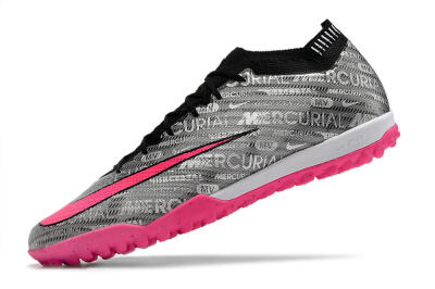 Nike Air Zoom Mercurial Vapor 15 Elite TF Artificial Turf Soccer Shoes - Silver/Pink/Black