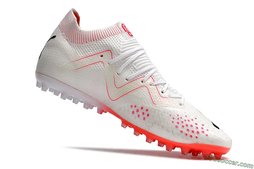 MG Multi Ground Soccer Cleats - White, Black, Red | Shop Now!