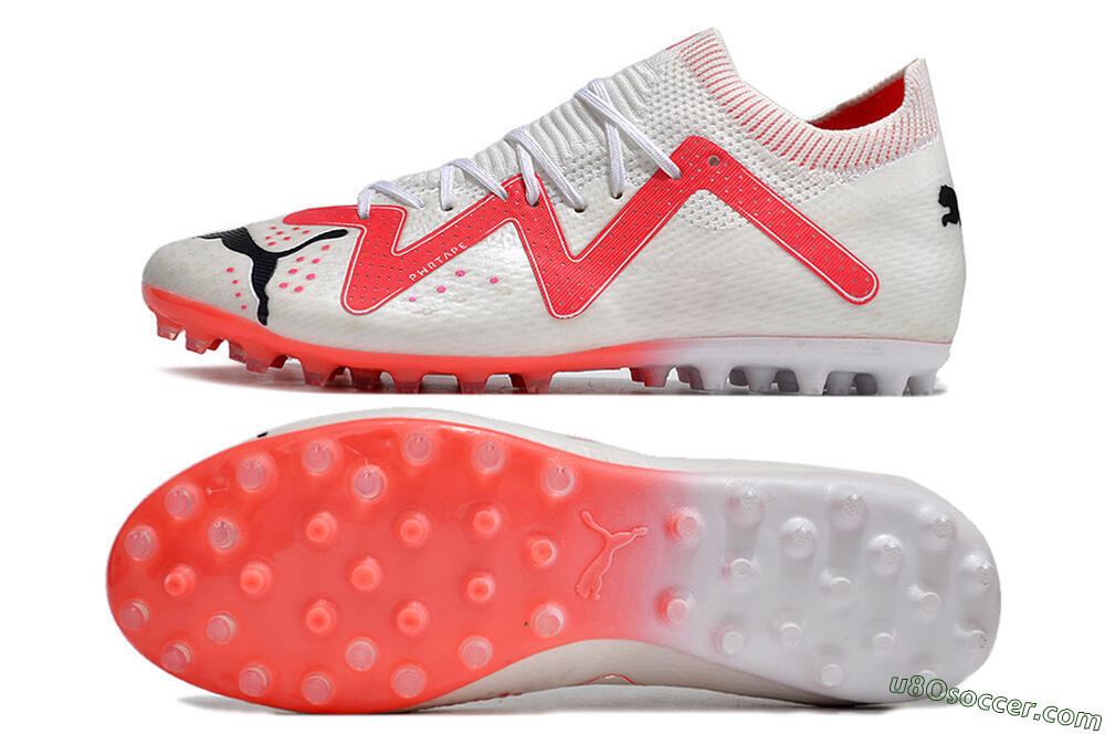 Puma Future Ultimate MG Multi Ground Soccer Cleats - White/Black/Red 0