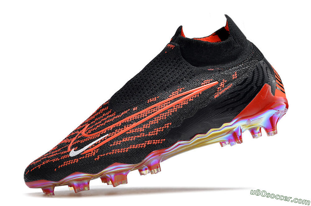 Nike Phantom GX Elite DF Link FG Firm Ground Soccer Cleats - Black/Red/White 5