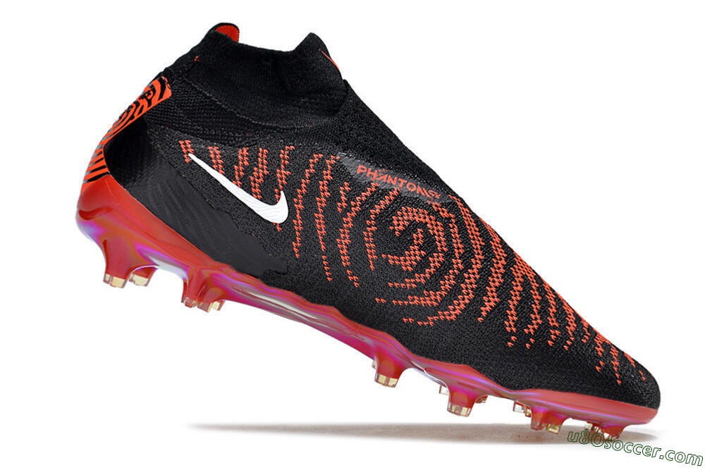Nike Phantom GX Elite DF Link FG Firm Ground Soccer Cleats - Black/Red/White 4