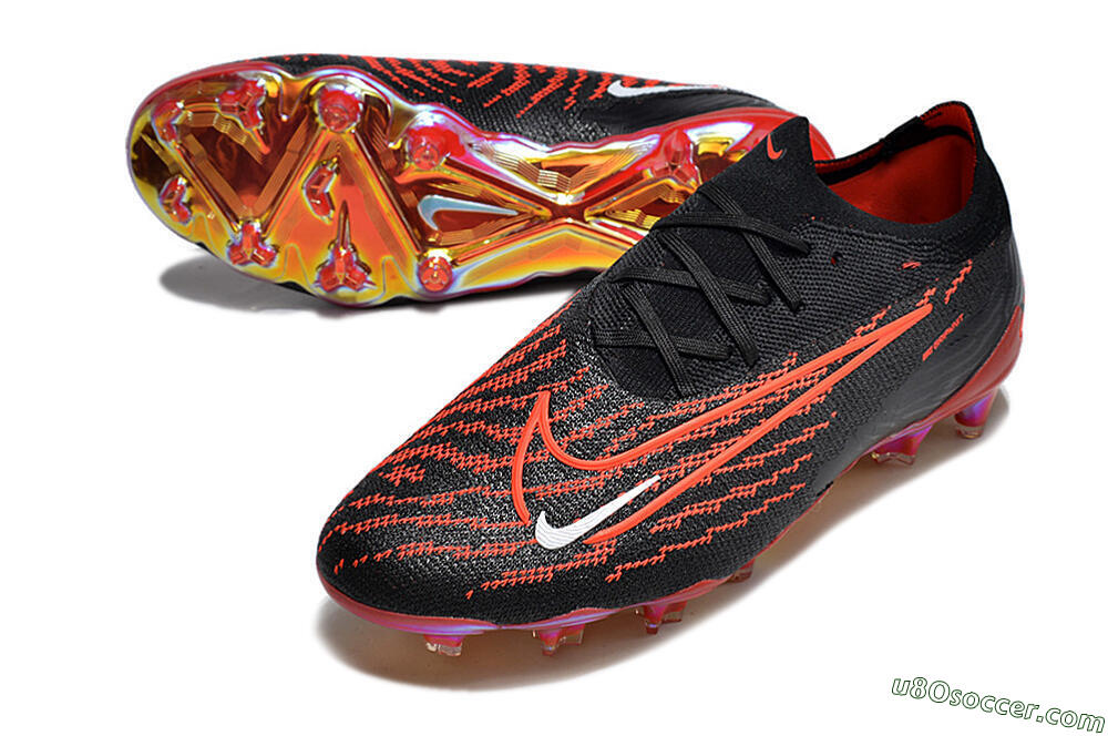 Nike Phantom GX Elite FG Firm Ground Soccer Cleats - Black/Red/White 3