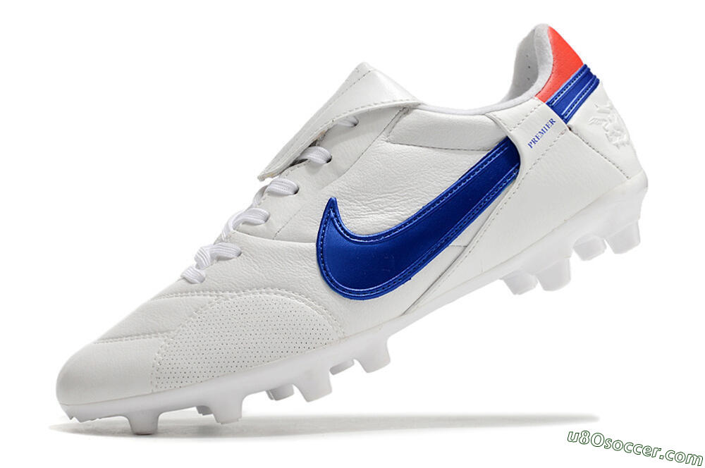Nike Premier 3 FG Firm Ground Soccer Cleats - White/Blue/Red 5