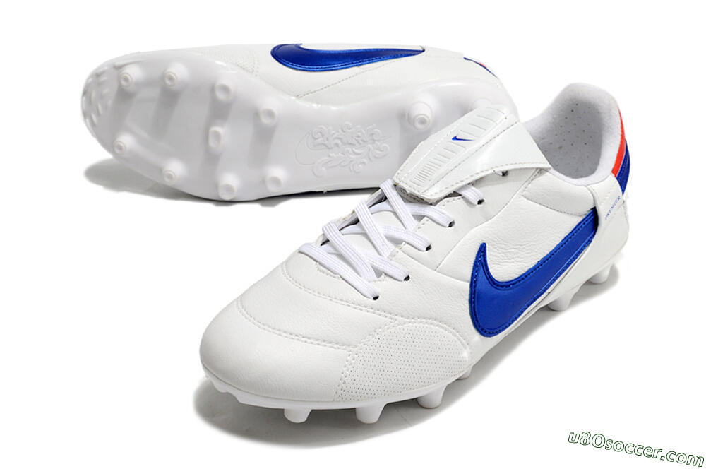 Nike Premier 3 FG Firm Ground Soccer Cleats - White/Blue/Red 3