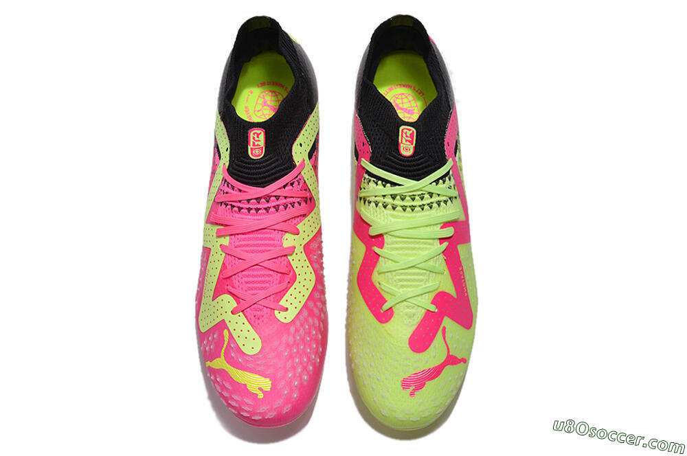 Puma Future Ultimate MG Multi Ground Soccer Cleats - Green/Pink/Black 4