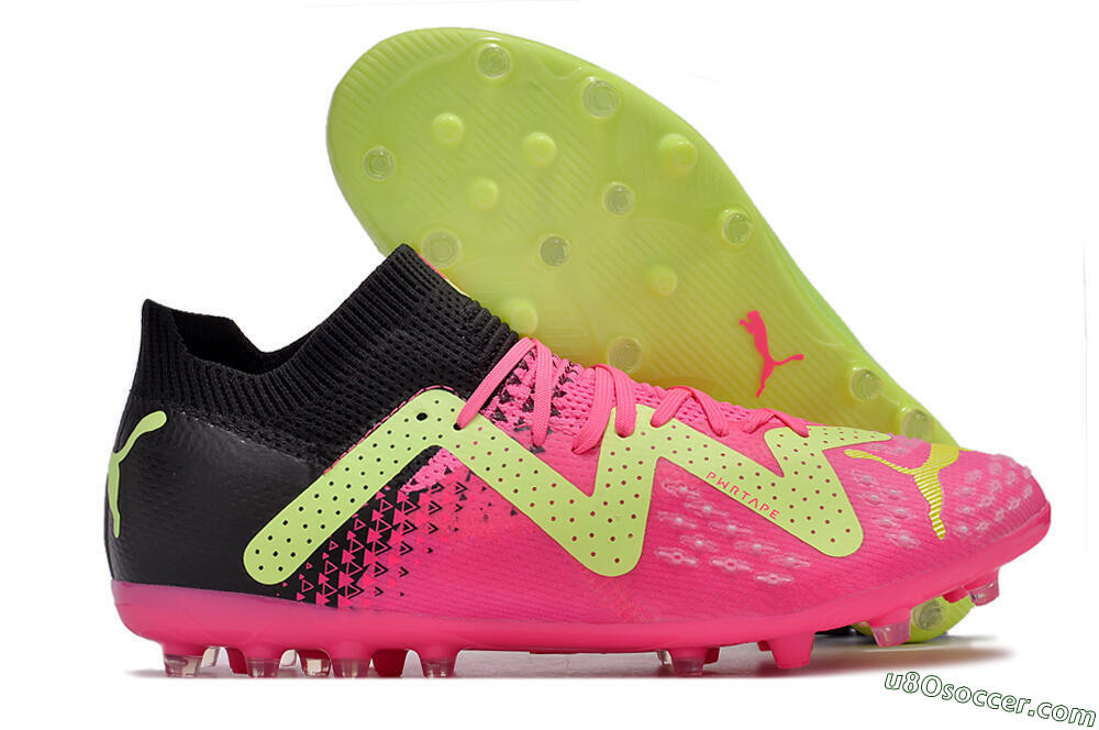 Puma Future Ultimate MG Multi Ground Soccer Cleats - Green/Pink/Black 1