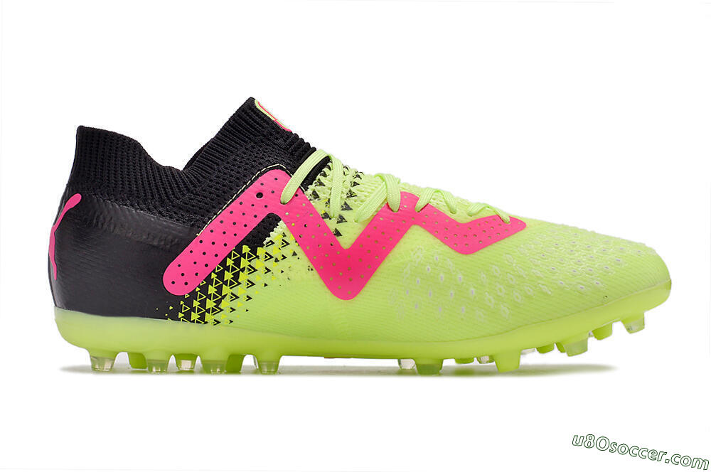 Puma Future Ultimate MG Multi Ground Soccer Cleats - Green/Pink/Black 6