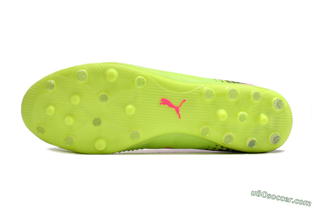Puma Future Ultimate MG Multi Ground Soccer Cleats - Green/Pink/Black 7