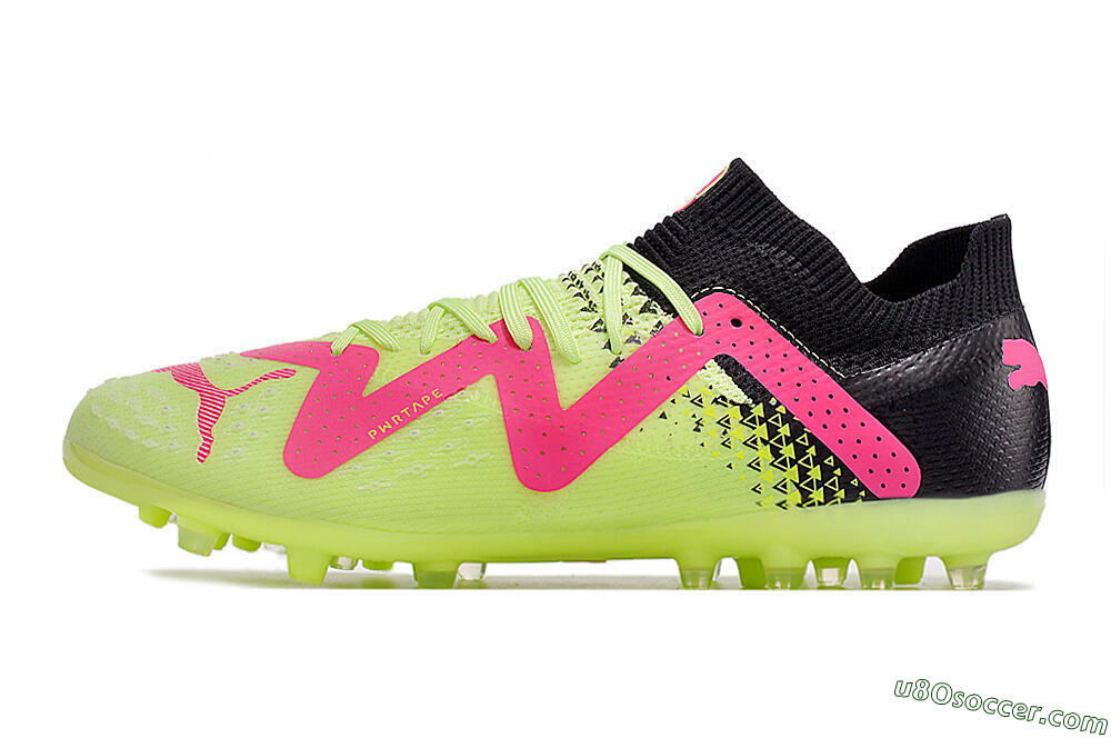 Puma Future Ultimate MG Multi Ground Soccer Cleats - Green/Pink/Black 2