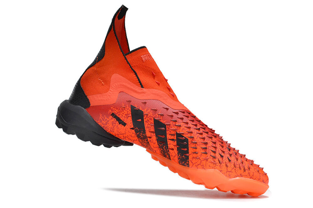 Adidas Predator Freak+ TF Artificial Turf Soccer Shoes - Orange/Black 4