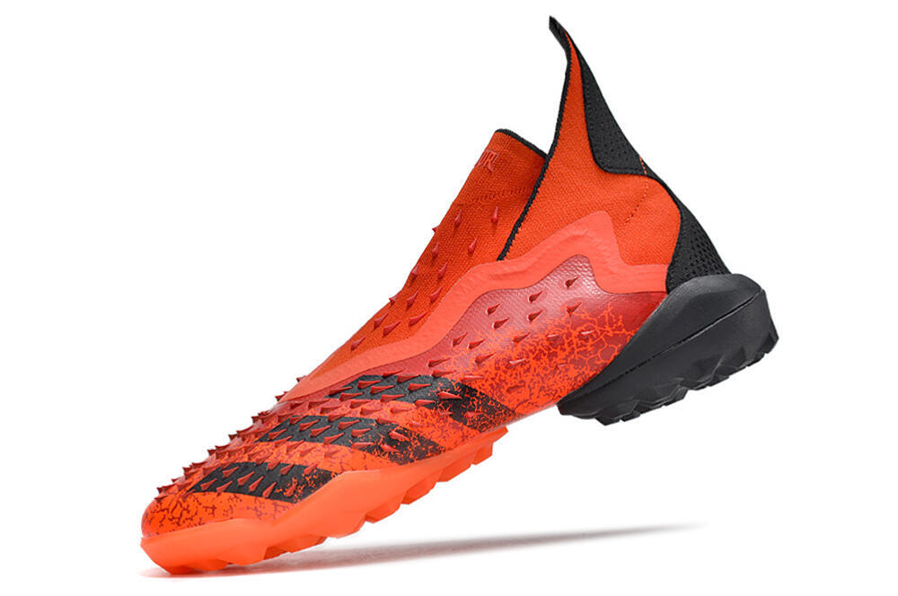 Adidas Predator Freak+ TF Artificial Turf Soccer Shoes - Orange/Black 5