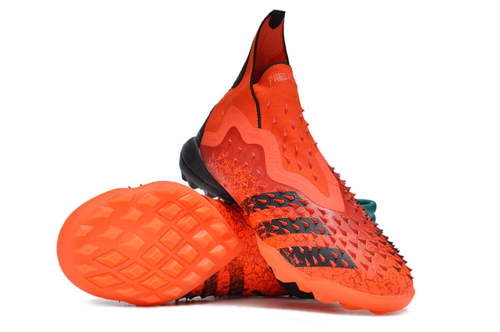 Adidas Predator Freak+ TF Artificial Turf Soccer Shoes - Orange/Black 3