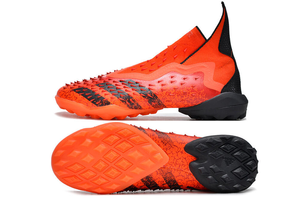 Adidas Predator Freak+ TF Artificial Turf Soccer Shoes - Orange/Black 0