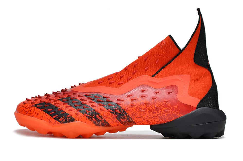 Adidas Predator Freak+ TF Artificial Turf Soccer Shoes - Orange/Black 2