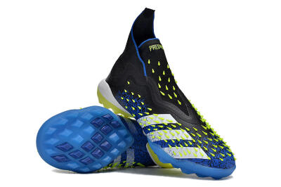 Adidas Predator Freak+ TF Artificial Turf Soccer Shoes - Black/Blue/Green