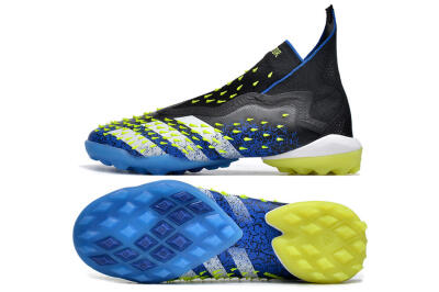 Adidas Predator Freak+ TF Artificial Turf Soccer Shoes - Black/Blue/Green