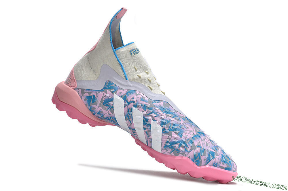 Adidas Predator Freak+ TF Artificial Turf Soccer Shoes - Purple/Pink/White 4