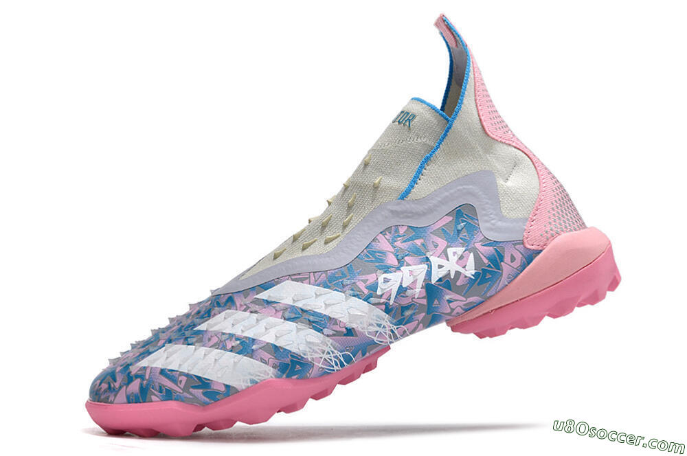 Adidas Predator Freak+ TF Artificial Turf Soccer Shoes - Purple/Pink/White 5