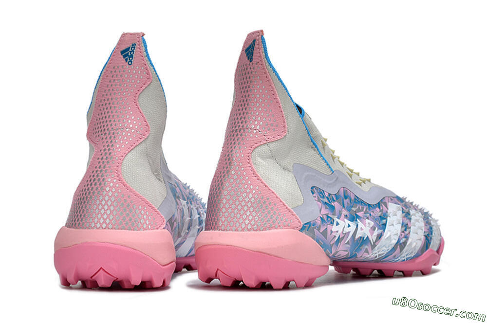 Adidas Predator Freak+ TF Artificial Turf Soccer Shoes - Purple/Pink/White 6