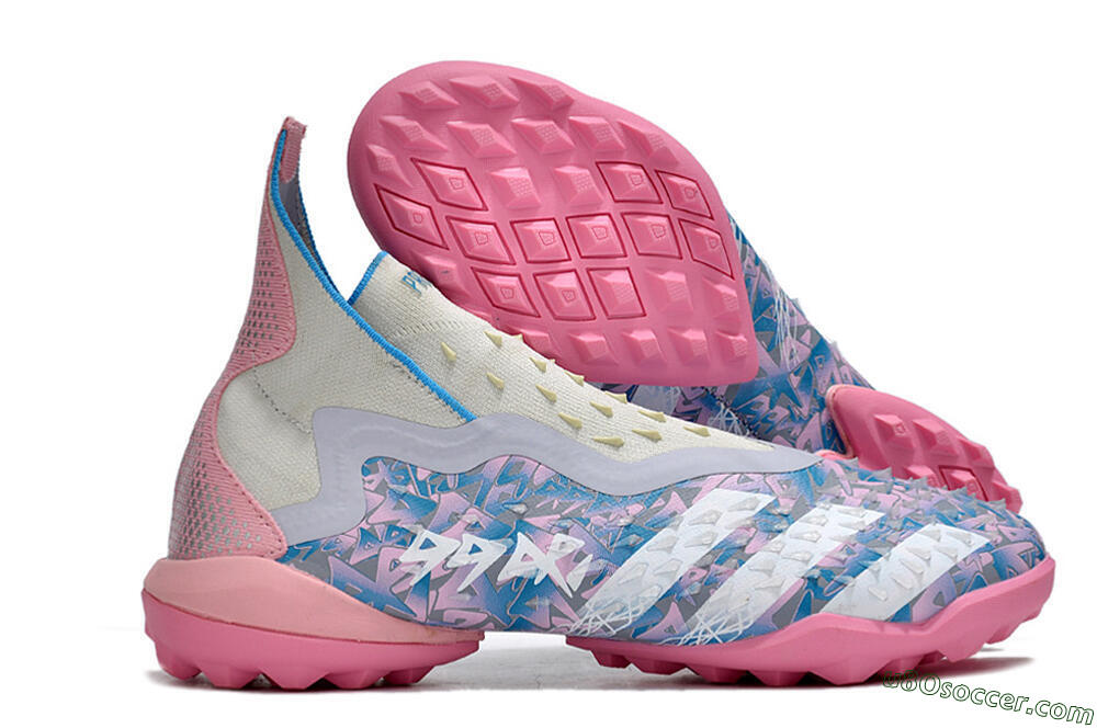 Adidas Predator Freak+ TF Artificial Turf Soccer Shoes - Purple/Pink/White 1