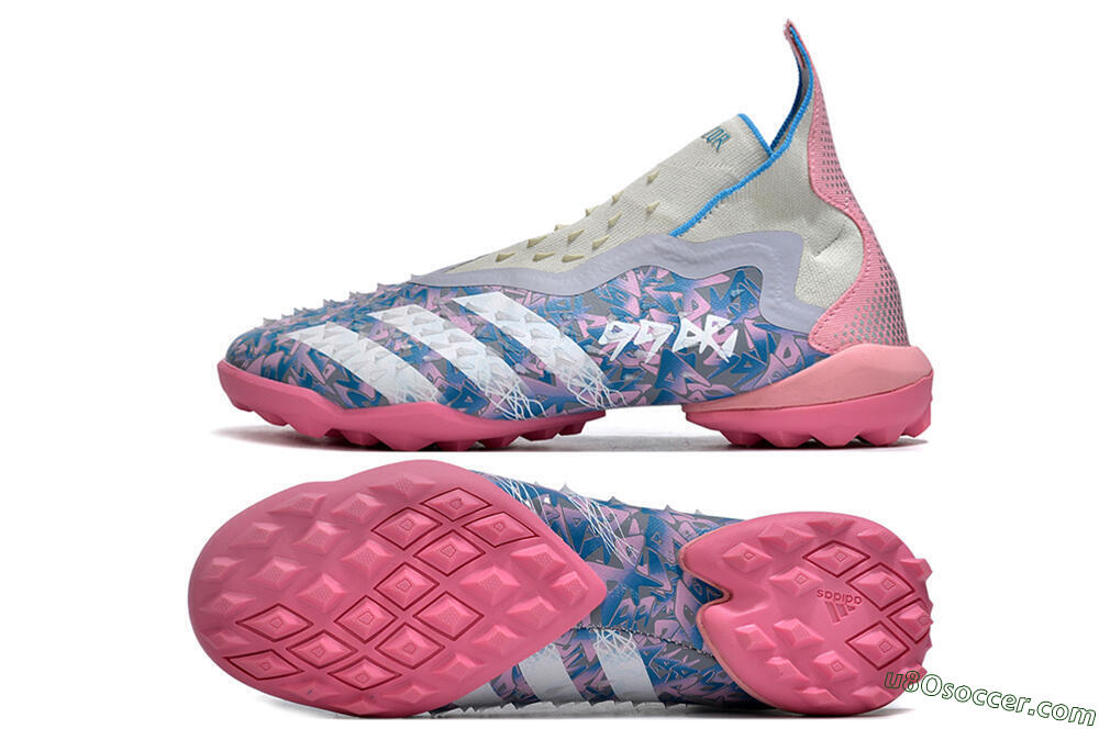 Adidas Predator Freak+ TF Artificial Turf Soccer Shoes - Purple/Pink/White 0