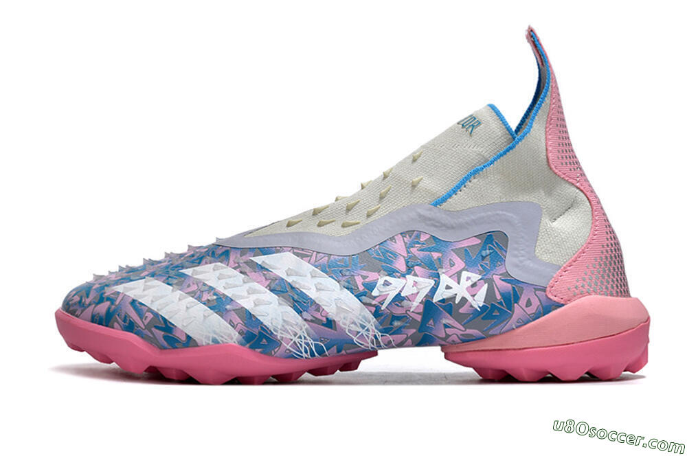 Adidas Predator Freak+ TF Artificial Turf Soccer Shoes - Purple/Pink/White 2