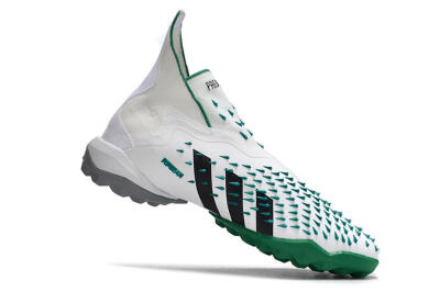 Adidas Predator Freak+ TF Artificial Turf Soccer Shoes - White/Green/Black
