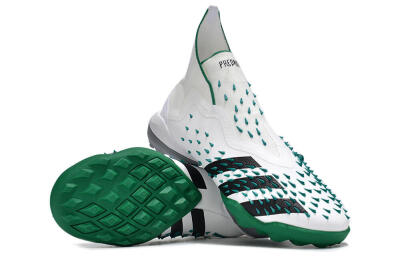 Adidas Predator Freak+ TF Artificial Turf Soccer Shoes - White/Green/Black