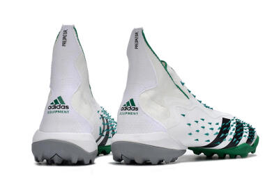 Adidas Predator Freak+ TF Artificial Turf Soccer Shoes - White/Green/Black