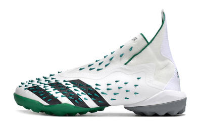 Adidas Predator Freak+ TF Artificial Turf Soccer Shoes - White/Green/Black