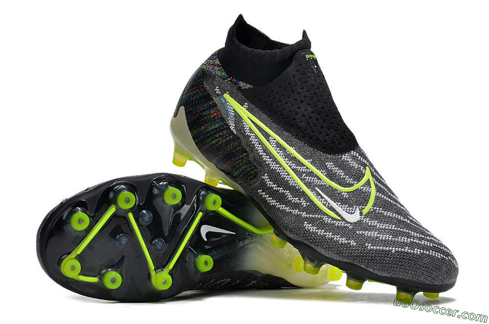 Nike Phantom GX Elite DF AG Artificial Grass Soccer Cleats - Black/Rainbow 3
