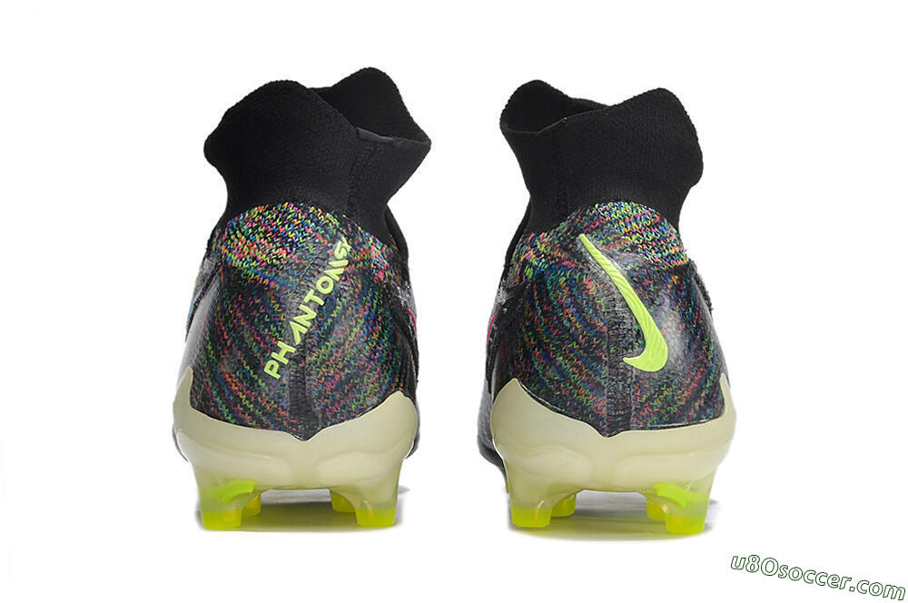 Nike Phantom GX Elite DF AG Artificial Grass Soccer Cleats - Black/Rainbow 5