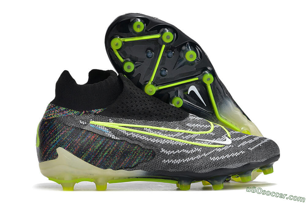 Nike Phantom GX Elite DF AG Artificial Grass Soccer Cleats - Black/Rainbow 1