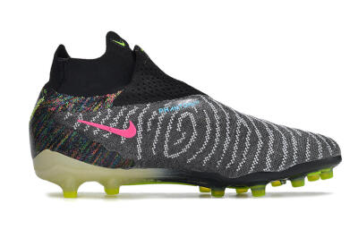 Nike Phantom GX Elite DF AG Artificial Grass Soccer Cleats - Black/Rainbow