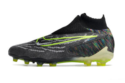 Nike Phantom GX Elite DF AG Artificial Grass Soccer Cleats - Black/Rainbow