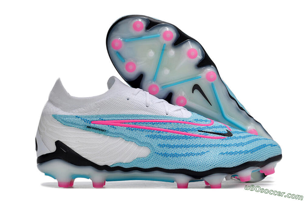Nike Phantom GX Elite AG Artificial Grass Soccer Cleats - Blue/Pink/White 1